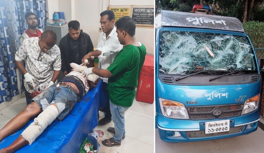 পুলিশ সদস্যসহ আহত ৭, গাড়ি ভাংচুর