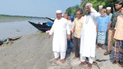 কপোতাক্ষের ভাঙনকবলিত এলাকা পরিদর্শন এমপির