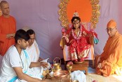 শ্রদ্ধা আর ভক্তিতে দেবীরূপে কুমারীর আরাধনা