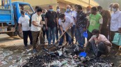 মেহেরপুর হাসপাতালে বিএনপির পরিচ্ছন্নতা অভিযান