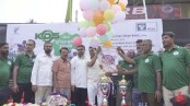 মোবাইল আসক্তি দূর করতে যশোরে কেডিএস কাপ জুনিয়র ফুটবল টুর্নামেন্ট