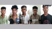 যশোরে কিশোর গাং এর ৫ সদস্য আটক, চাকু উদ্ধার