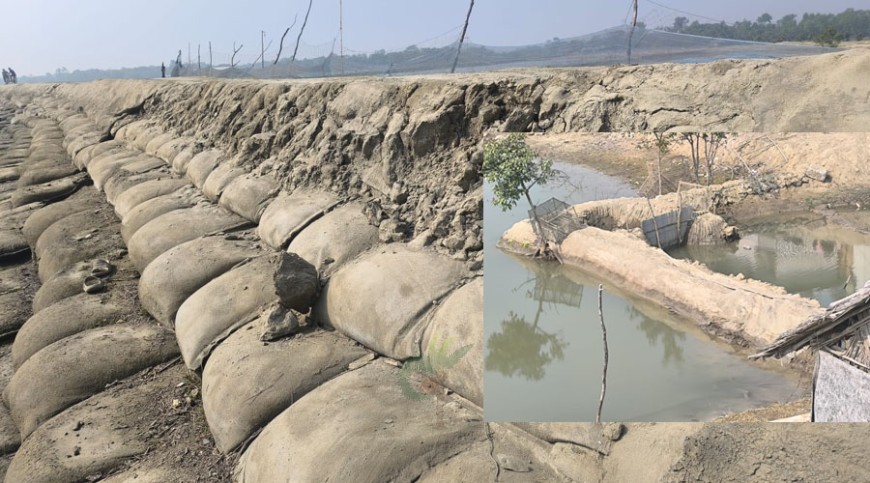চুরি হচ্ছে পাউবোর জিআই বস্তা, উদ্বেগ
