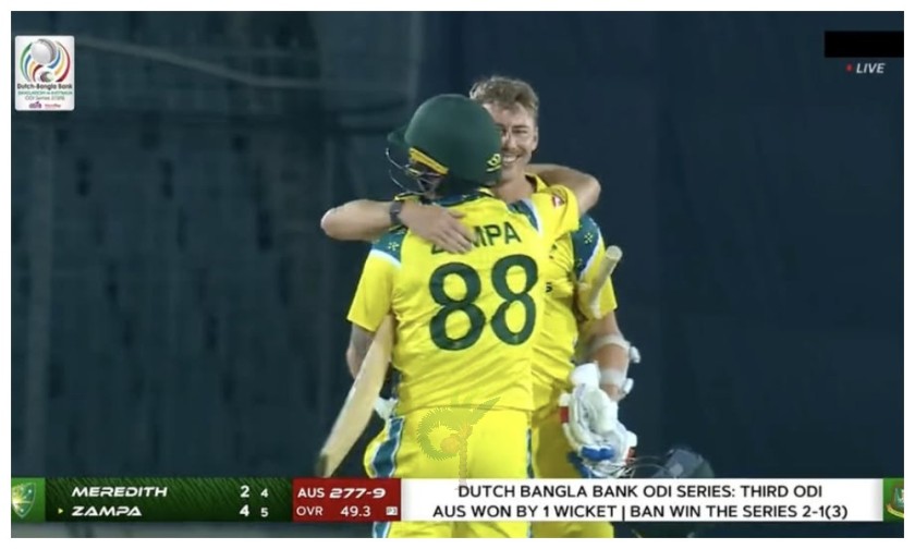 নাটকীয় জয়ে হোয়াইটওয়াশ এড়াল অস্ট্রেলিয়া