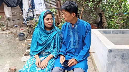 বেইজিং থেকে যশোরে এসে বিয়ে করলেন চীনা যুবক