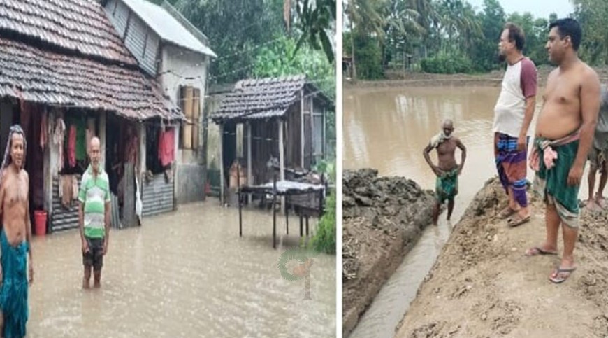 জলাবদ্ধ এলাকার পানি সরানোর ব্যবস্থা করলেন সাবেক কাউন্সিলর ডবলু