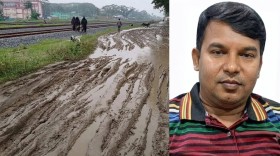 জনদুর্ভোগ লাঘবে সড়ক সংস্কারে বিএনপি নেতা রাসেল