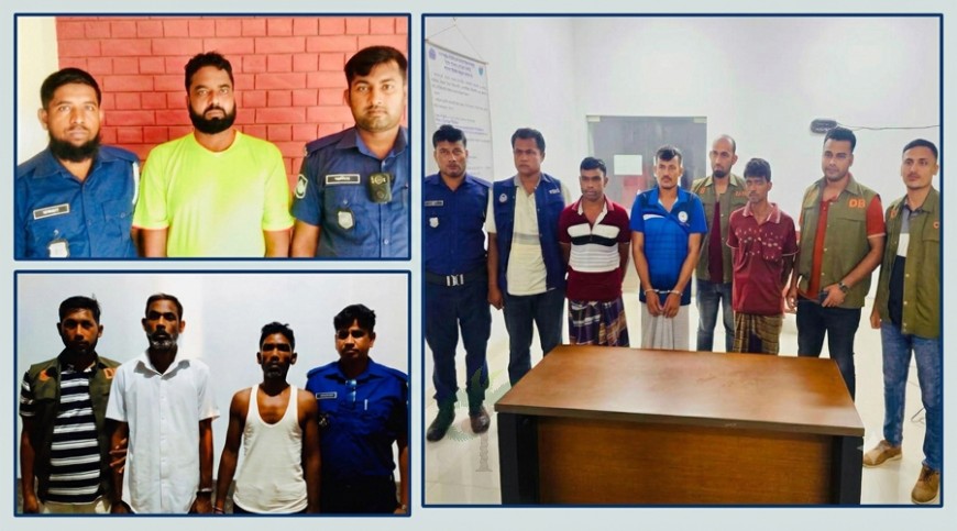 নড়াইলে ডাকাত দলের ছয় সদস্য গ্রেপ্তার, গলিত সোনা উদ্ধার
