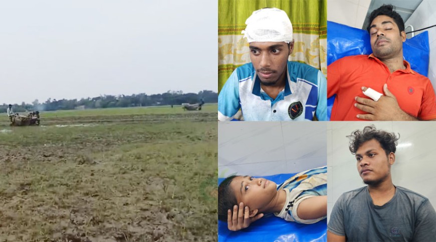 সরকারি মাঠে ট্রাক্টর দিয়ে চাষের চেষ্টা ঘিরে সংঘর্ষ, আহত ১৩