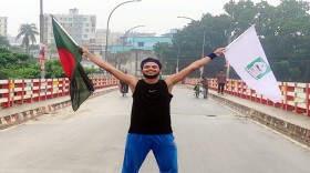 জুলাই স্মরণে ইবি শিক্ষার্থীর ৩৬ কিমি ম্যারাথন