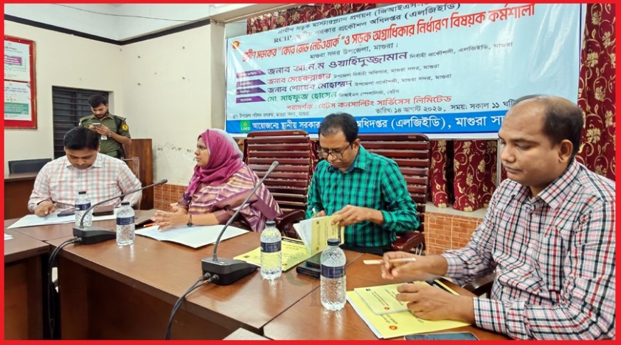 মাগুরায় গ্রামীণ সড়কের কোর রোড নেটওয়ার্ক নির্ধারণে কর্মশালা