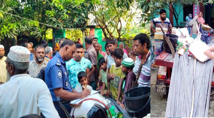 গ্রামবাসীর ধাওয়ায় চুরির মালামাল ফেলে পালালো চোর!