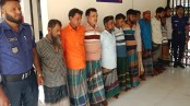 শ্রীপুরে জুয়ার আসর থেকে আটক ১১